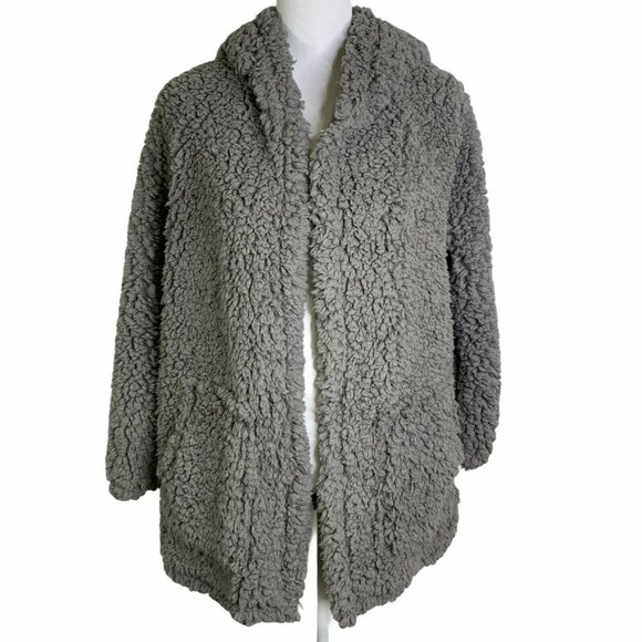 BP Cozy Cloud Hooded Side Pockets Teddy Cardigan - Picture 3 of 11